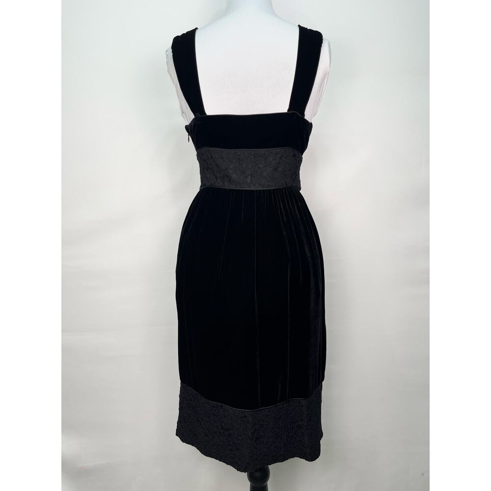 To The Max Black Velvet Lace Trim Cocktail Dress Size 4 Small - Picture 3 of 12